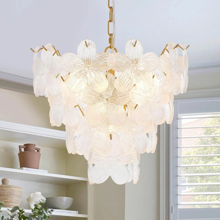 gold flower glass pendant light.webp